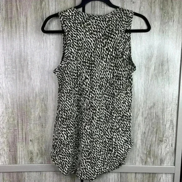 Burberry Brit 100% Silk Patterned Tank Size S Scoop Neck - Picture 7 of 8